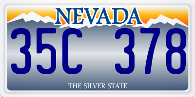 NV license plate 35C378