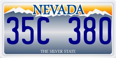 NV license plate 35C380