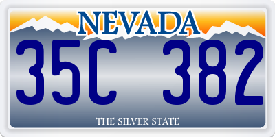 NV license plate 35C382