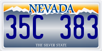 NV license plate 35C383