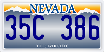 NV license plate 35C386