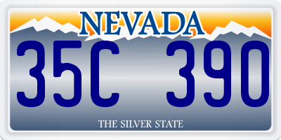 NV license plate 35C390