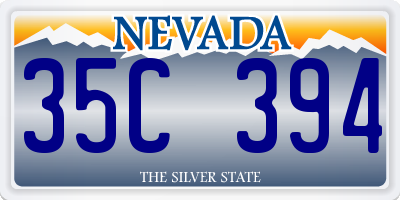 NV license plate 35C394