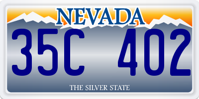 NV license plate 35C402