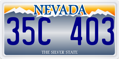 NV license plate 35C403