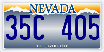 NV license plate 35C405