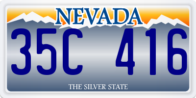 NV license plate 35C416