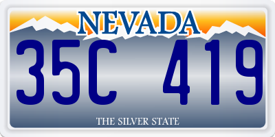 NV license plate 35C419