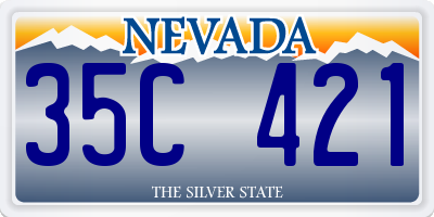 NV license plate 35C421