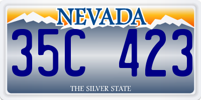 NV license plate 35C423