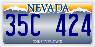 NV license plate 35C424