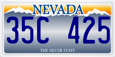 NV license plate 35C425