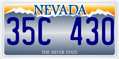 NV license plate 35C430