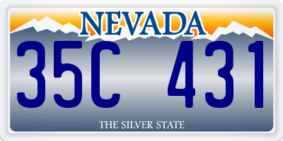 NV license plate 35C431