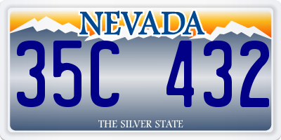 NV license plate 35C432