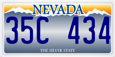 NV license plate 35C434