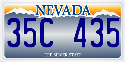 NV license plate 35C435