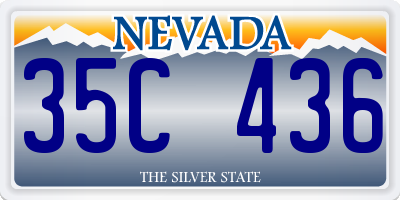 NV license plate 35C436