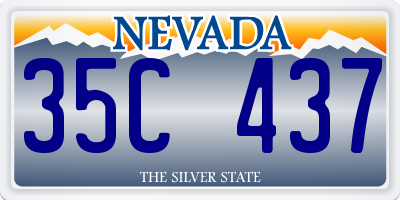NV license plate 35C437