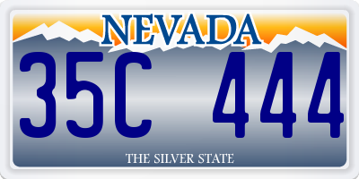 NV license plate 35C444