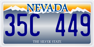 NV license plate 35C449