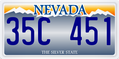 NV license plate 35C451