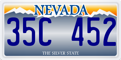 NV license plate 35C452