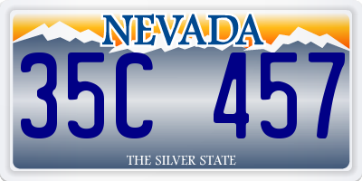 NV license plate 35C457