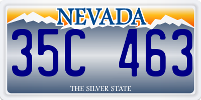 NV license plate 35C463