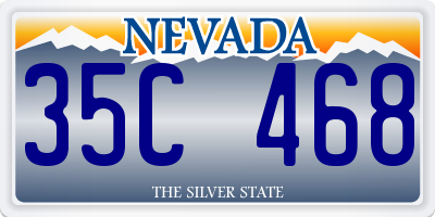 NV license plate 35C468