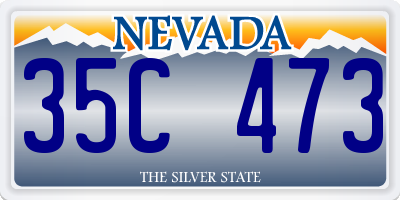 NV license plate 35C473