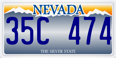 NV license plate 35C474