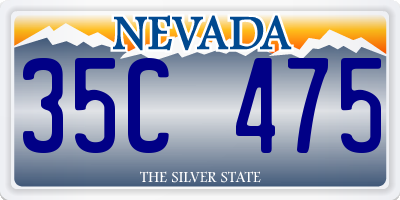 NV license plate 35C475
