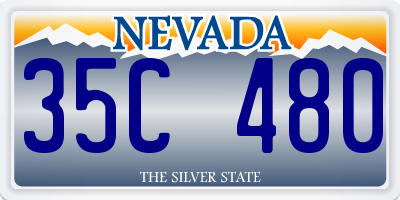 NV license plate 35C480