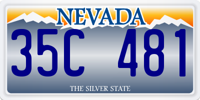 NV license plate 35C481