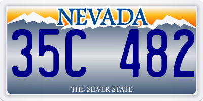 NV license plate 35C482
