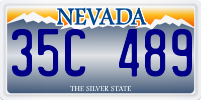 NV license plate 35C489