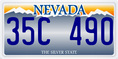 NV license plate 35C490