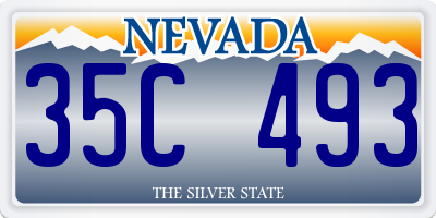 NV license plate 35C493