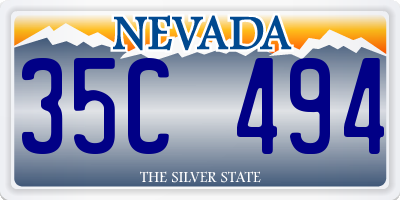 NV license plate 35C494