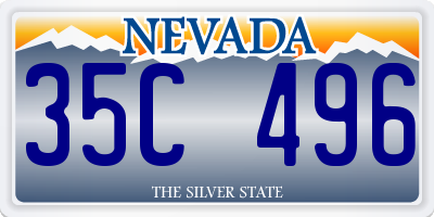 NV license plate 35C496