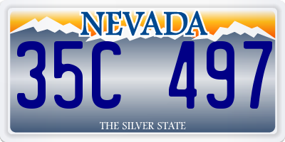 NV license plate 35C497