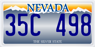 NV license plate 35C498