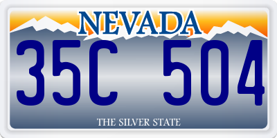 NV license plate 35C504