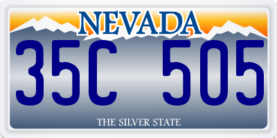 NV license plate 35C505