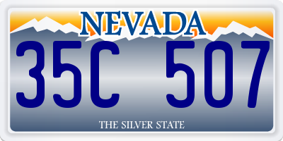 NV license plate 35C507