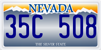 NV license plate 35C508