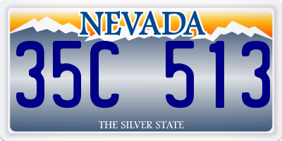 NV license plate 35C513