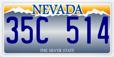 NV license plate 35C514