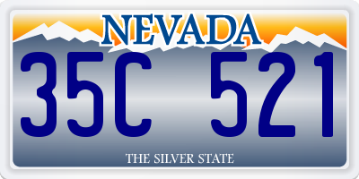 NV license plate 35C521